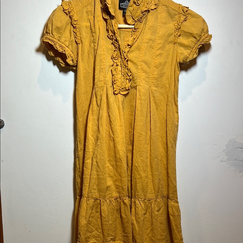 Yellow Ruffled Dress by Angie Size Small